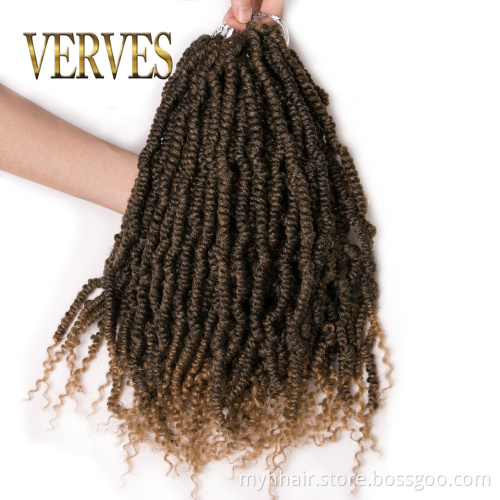 Spring Twist culry kinky Crochet Braid Hair Extensions 12 inch,24 strands/pack Synthetic ombre afro kinky twist hair extensions